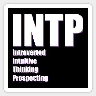 INTP The LOGICIAN MBTI types 2B Myers Briggs personality Sticker